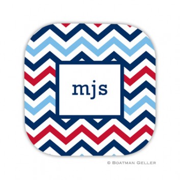 Coaster - Chevron Blue & Red