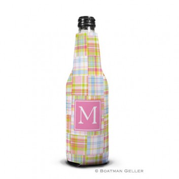 Koozie - Madras Patch Pink
